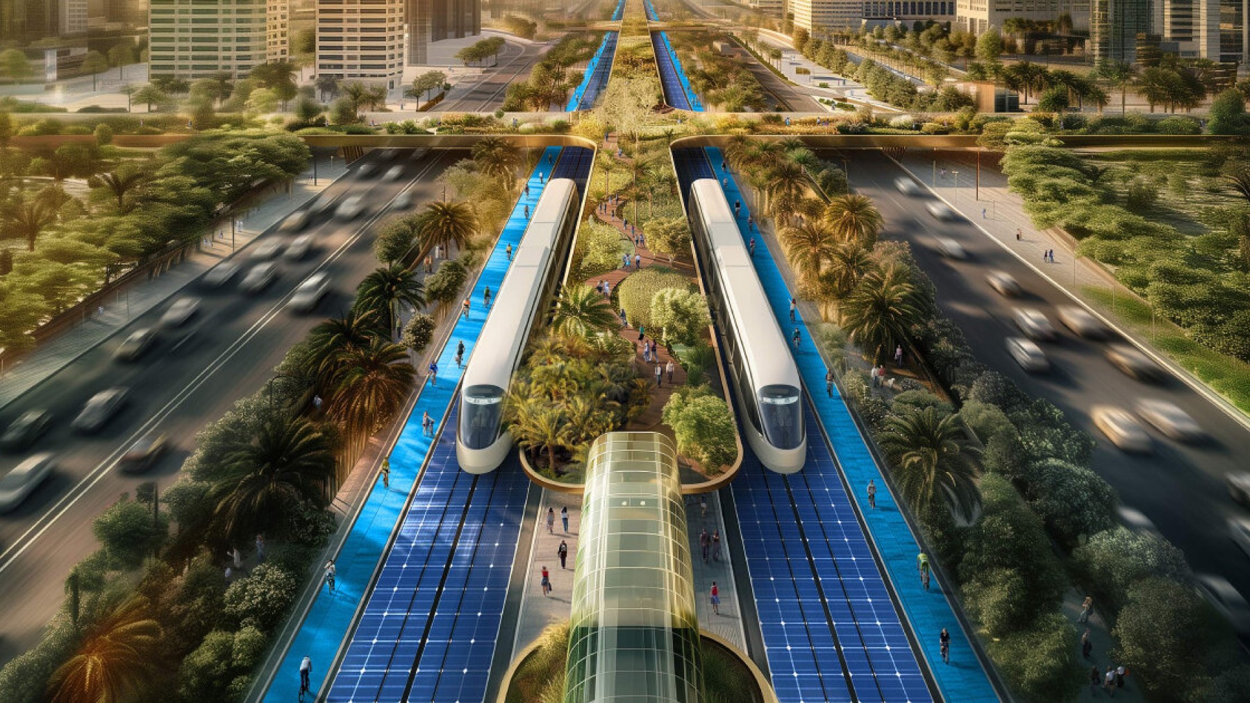 Dubai, photovoltaic highway