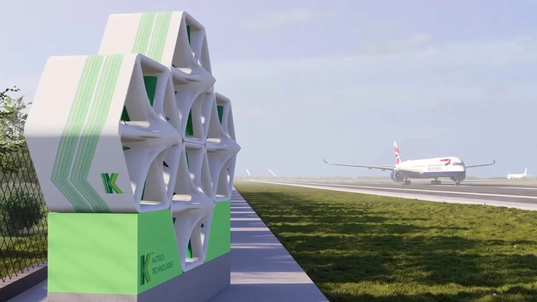 solar panels, wind turbines