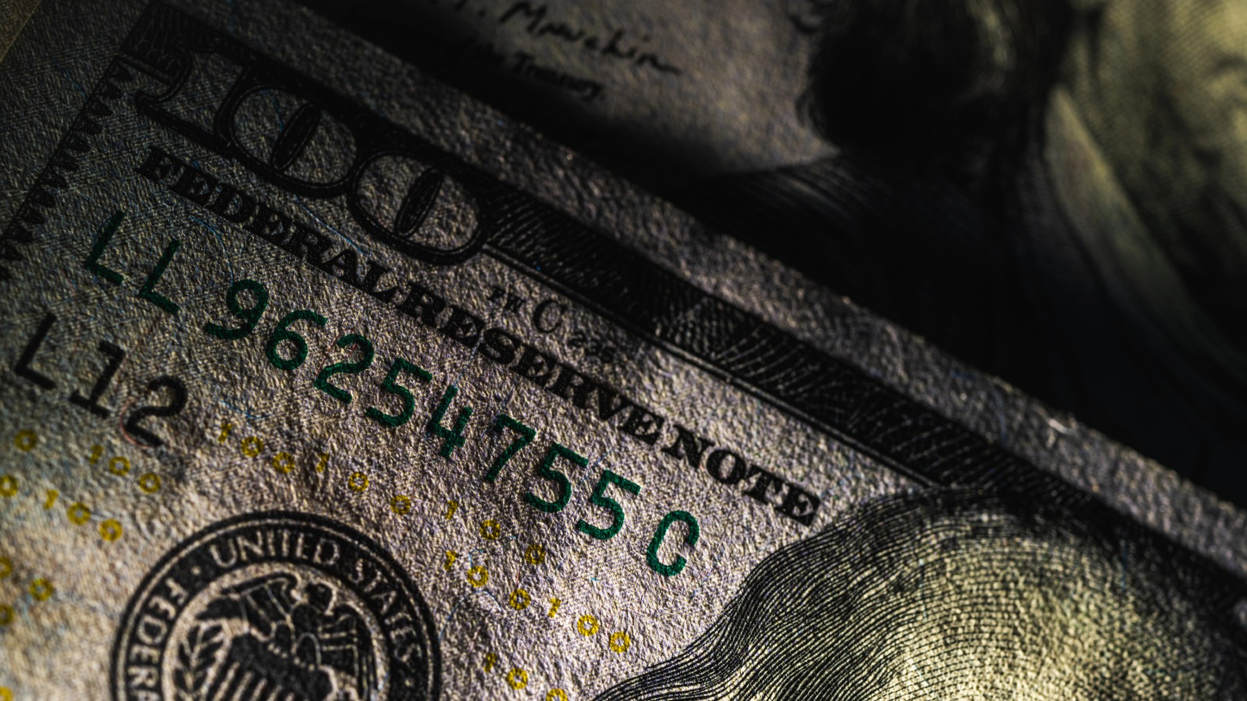 dollar bill, $100 bill