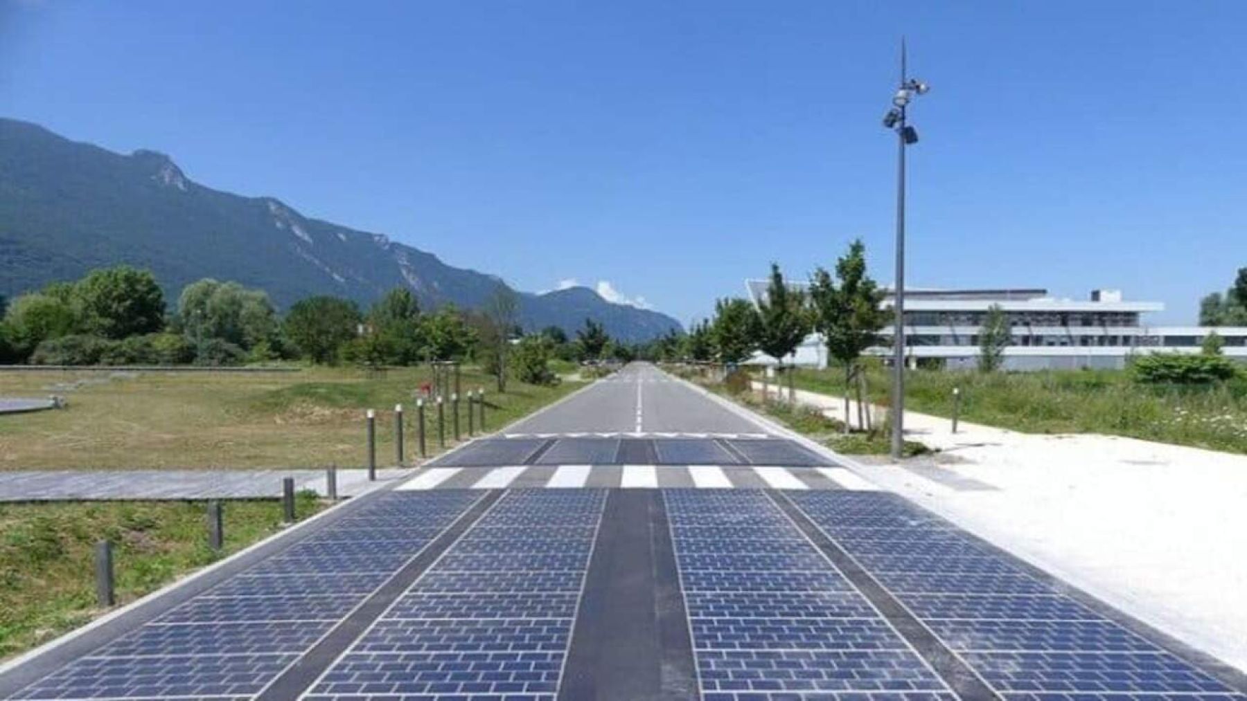 Solar panels across highways
