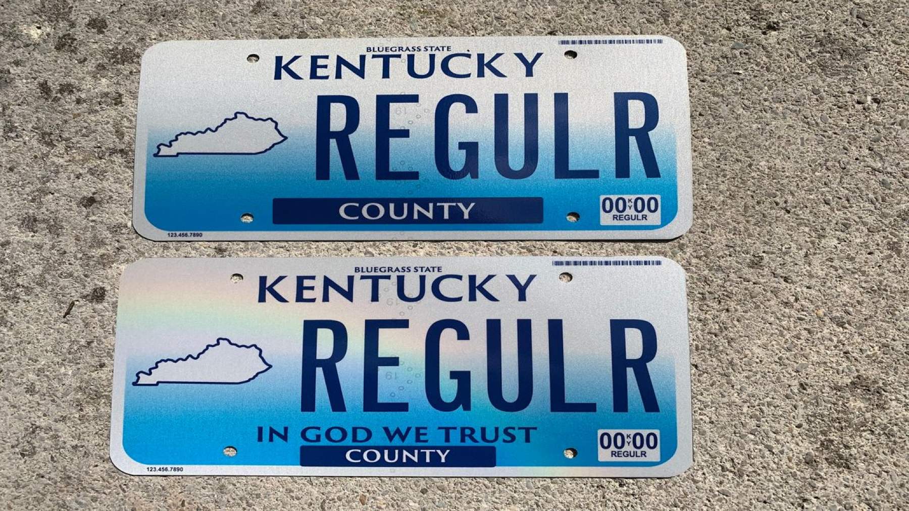 Kentucky license plates