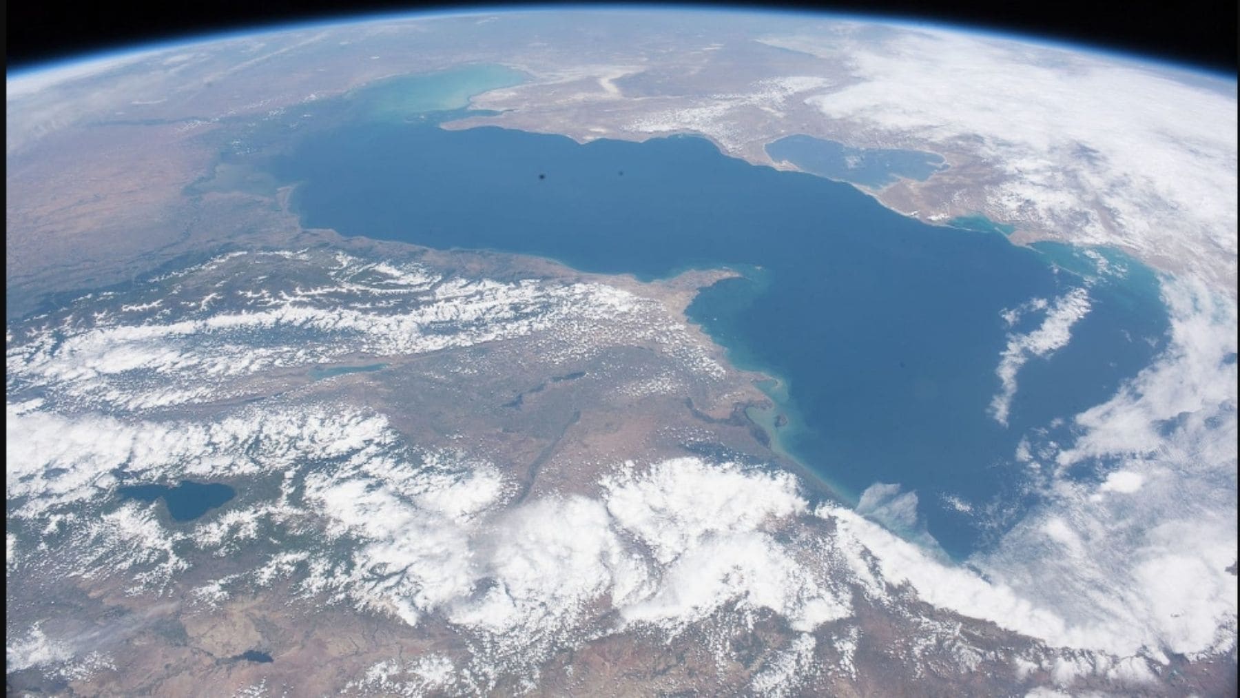 Energy underground, view of Earth from space