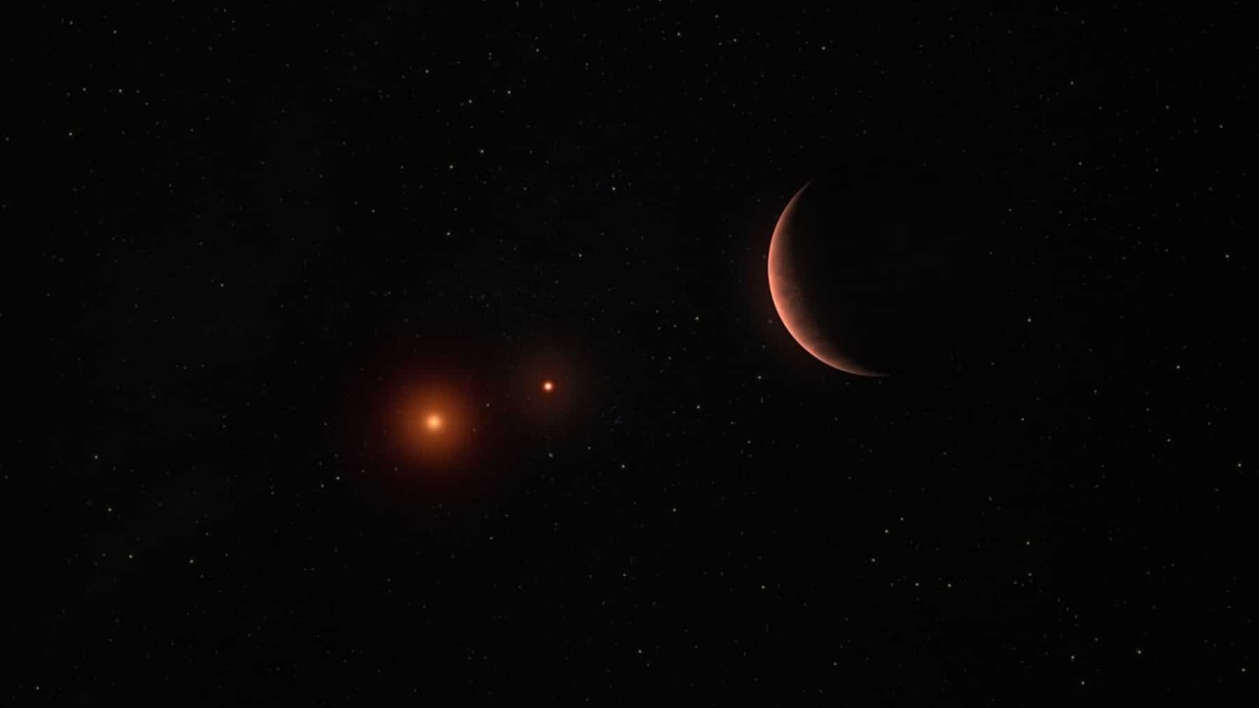 nearly saturn sized orbiting red dwarf