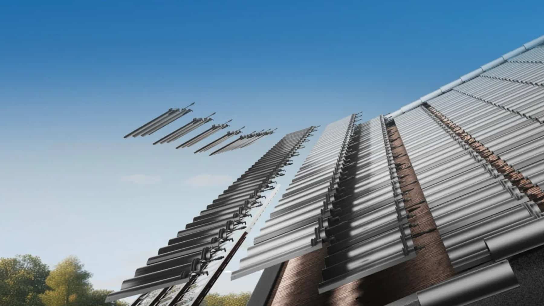 The XBC curved solar tiles