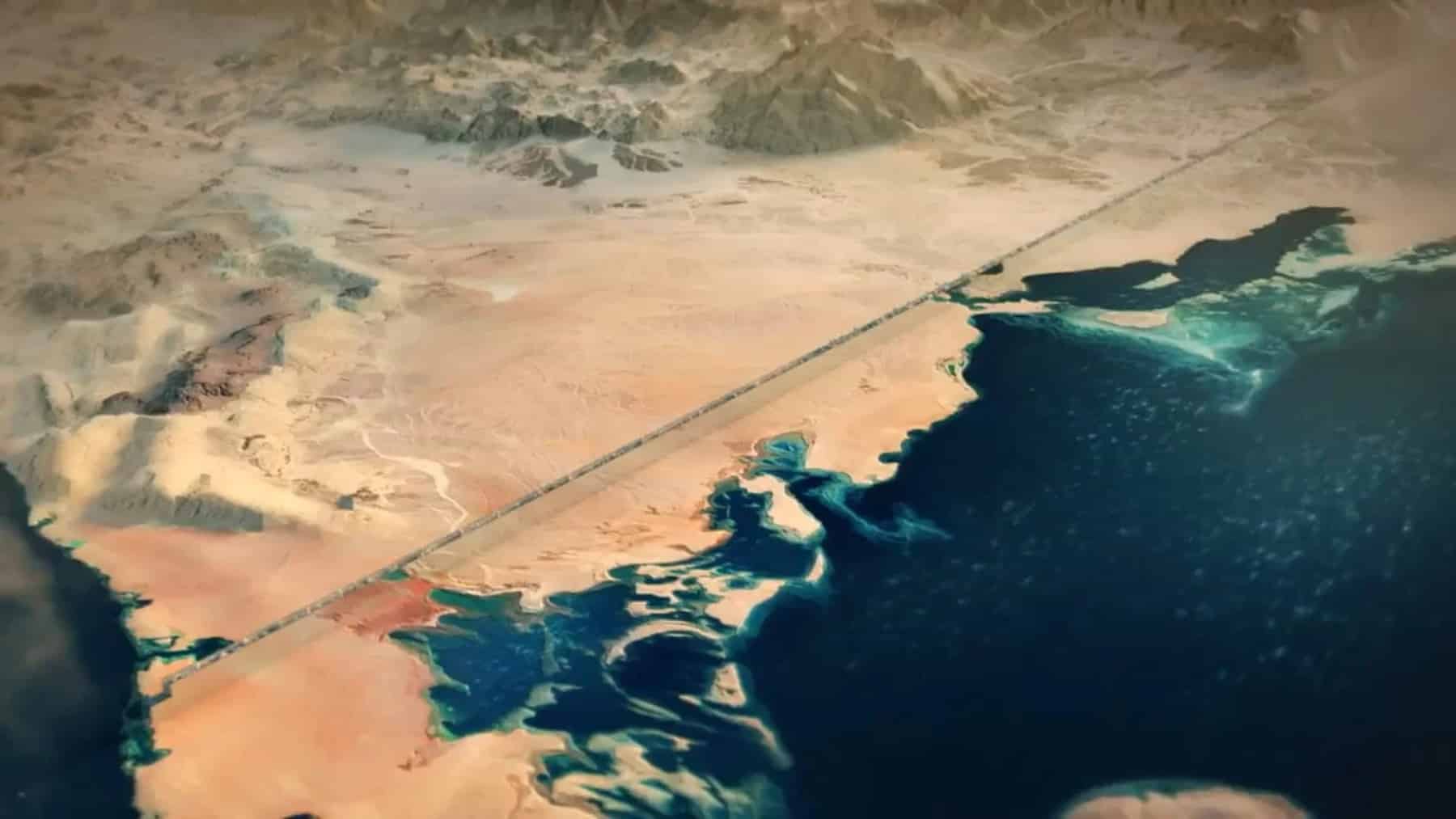 NEOM desert and Red Sea view