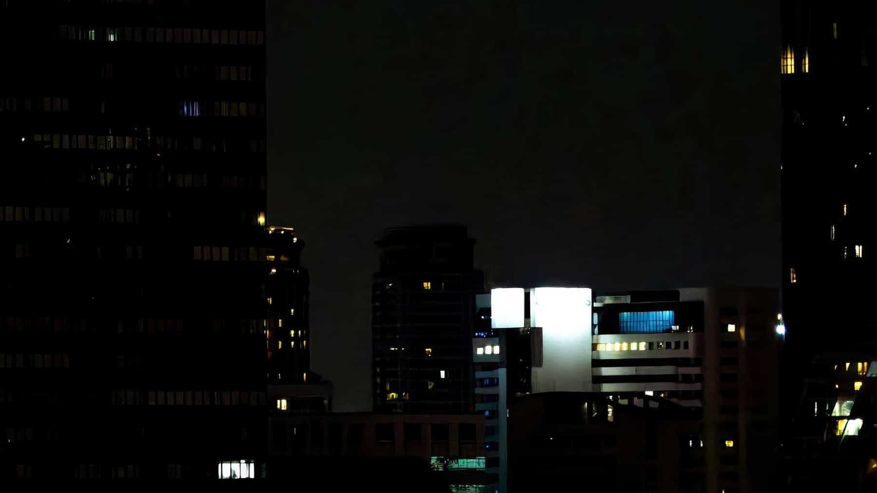 Dark city showing grid and artificial intelligence