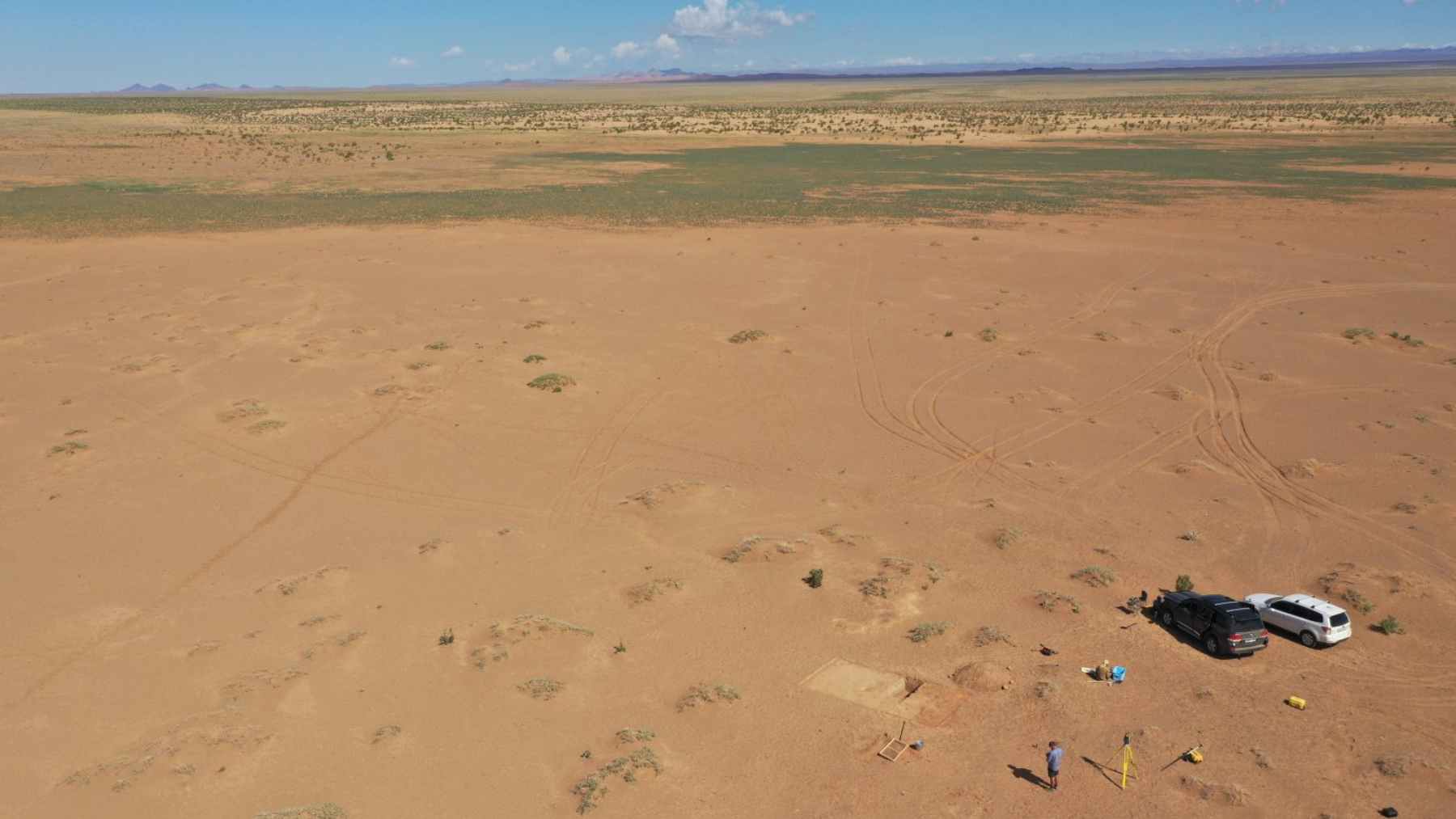 Where today there is only sand and wind, archaeologists have found evidence of a landscape filled with water, food, and human settlements