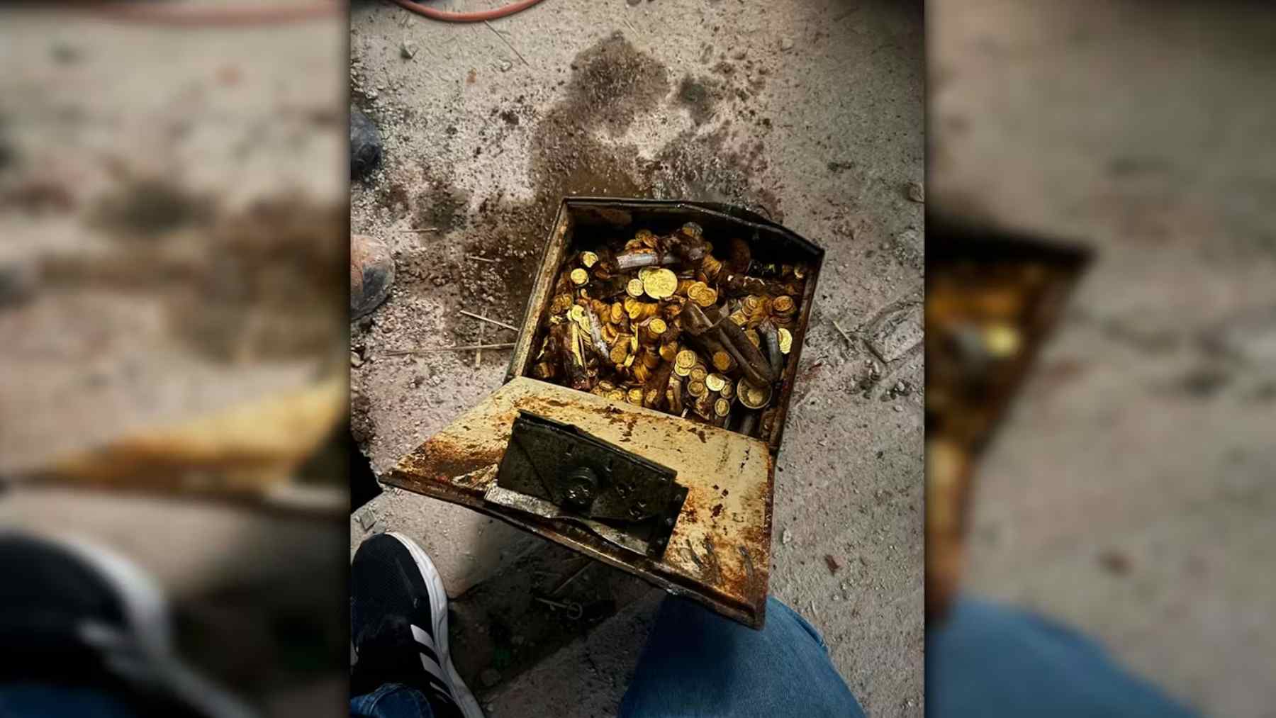 A plumber just months away from retirement lifted a section of floor in Vienna and uncovered a rusty box containing 30 kilograms of gold coins in perfect condition