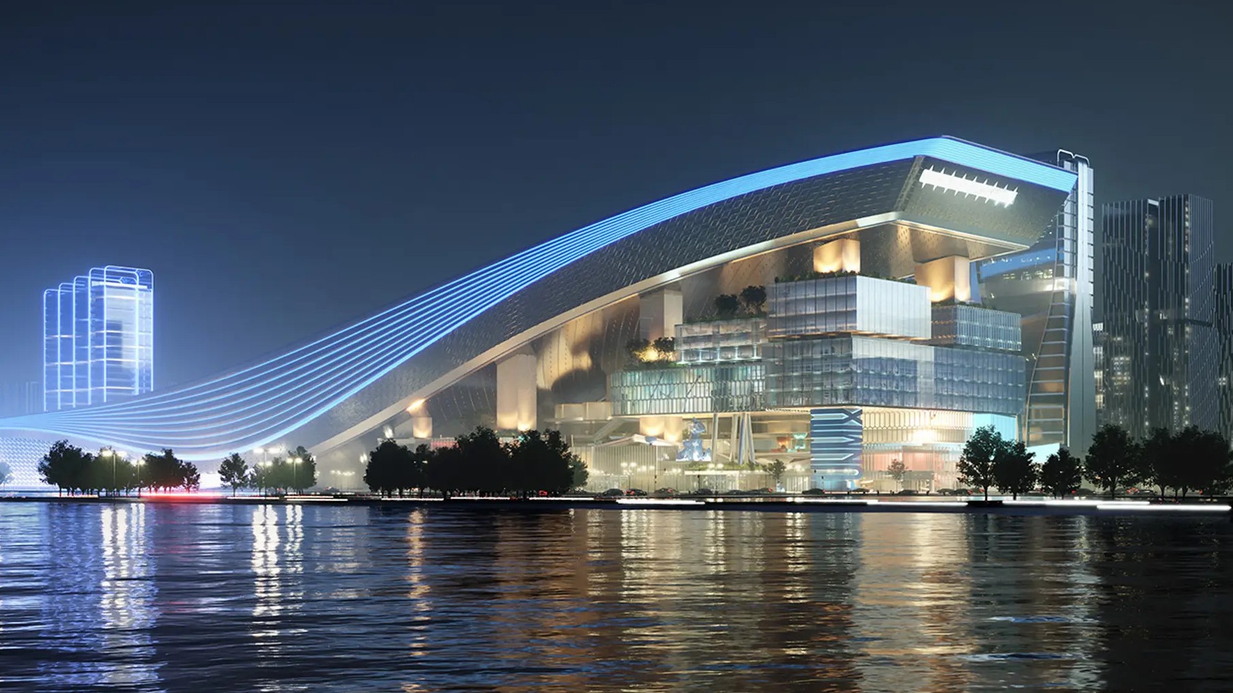 pista de esqui con paneles solares, China