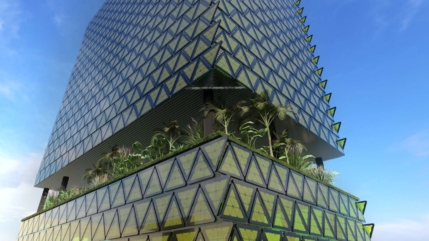 panel solar con algas