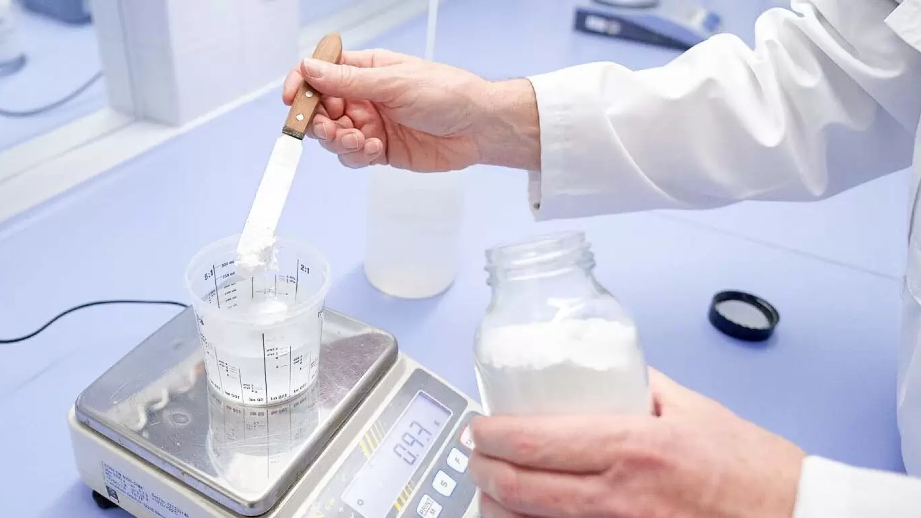 energía, hidrógeno en polvo