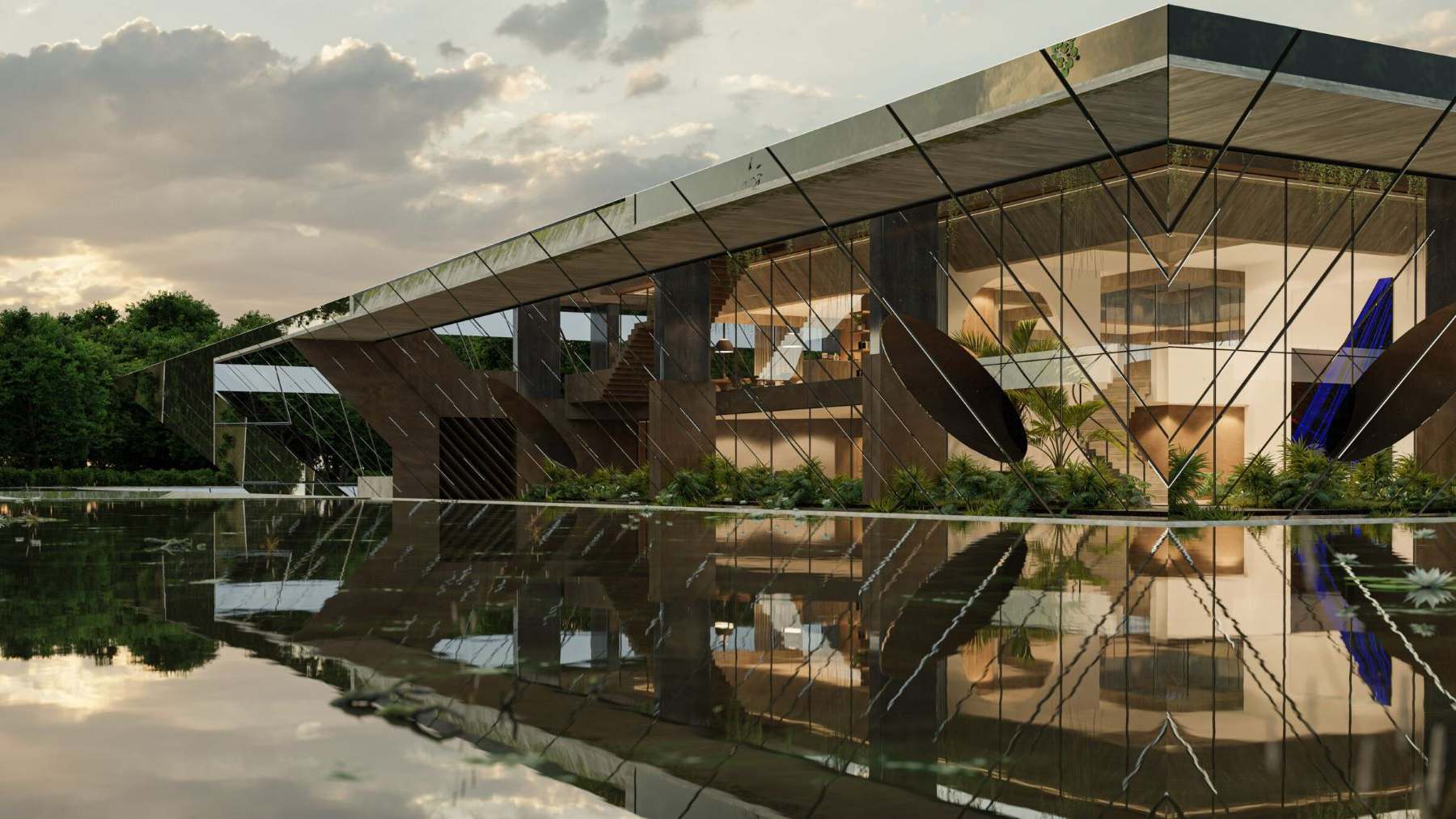 casa subterranea espejos