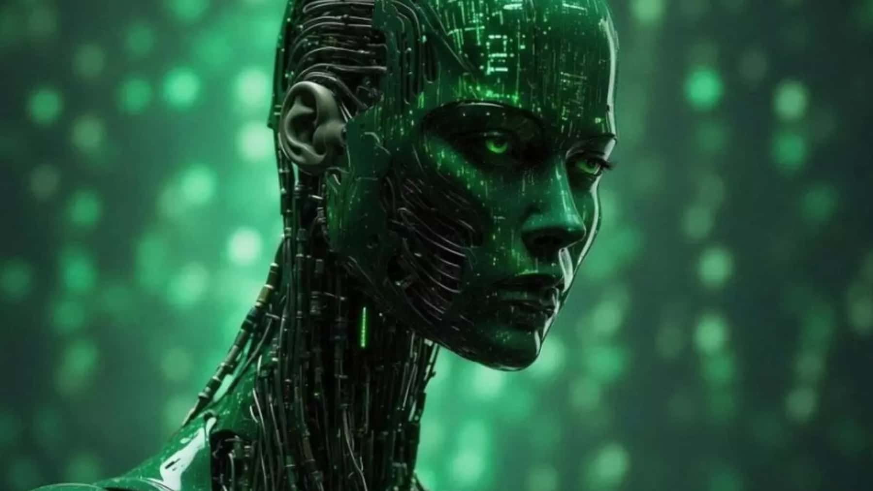 Rostro de un androide humanoide que representa la inteligencia artificial avanzada